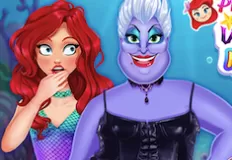 Little Mermaid Games, Underwater Princess vs Villain Rivalry, Games-kids.com