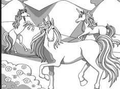 Pony Games, Unicorn Herd Coloring, Games-kids.com