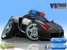 Cars Games, V8 Police Parking, Games-kids.com