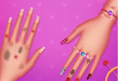 Nails Games, Valentine Nail Salon, Games-kids.com