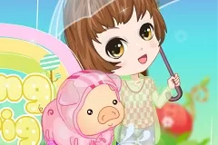 Girl Games, Walking the Pig in the Rain, Games-kids.com