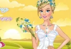 Girl Games, Wearing Flowers Dress Up, Games-kids.com