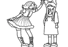 Wednesday Games, Wednesday Addams Family Coloring Pages, Games-kids.com