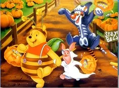 Winnie the Pooh Games, Winnie and Friends Halloween Puzzle, Games-kids.com