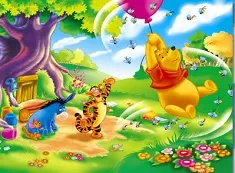 Winnie the Pooh Games, Winnie and Friends Windy Day Puzzle, Games-kids.com