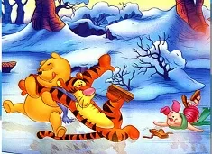 Winnie the Pooh Games, Winnie and Friends Winter Puzzle, Games-kids.com