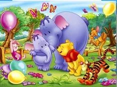 Winnie the Pooh Games, Winnie Elephants Puzzle, Games-kids.com