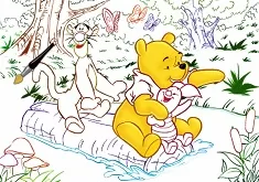 Winnie the Pooh Games, Winnie Tiger and Piglet ColorMath, Games-kids.com