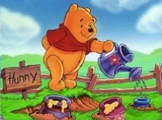 Winnie the Pooh Games, Winnie Watering the Flowers Puzzle, Games-kids.com