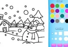 Coloring Games, Winter Coloring Book, Games-kids.com