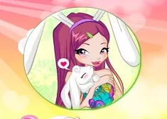 Winx Games, Winx Bunny Style Round Puzzle, Games-kids.com