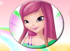 Winx Games, Winx Roxy Style Round Puzzle, Games-kids.com