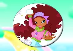 Winx Games,  Winx Winter Style Round Puzzle, Games-kids.com