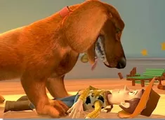 Toy Story Games, Woody and the Angry Dog Puzzle, Games-kids.com