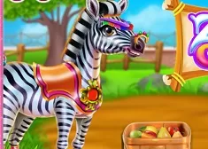 Animal Games, Zebra Caring, Games-kids.com