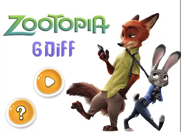Zootopia Games, Zootopia 6 Diff, Games-kids.com